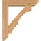 Ekena Millwork Balboa Slat Smooth Bracket w/ Offset Brace, Western Red Cedar, 7 1/2"W x 34"D x 38"H BKT0806X34X38BOA06SWR - alternate 3
